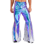 Men's Metallic Flared Disco Pants | Bell Bottom | Sequin