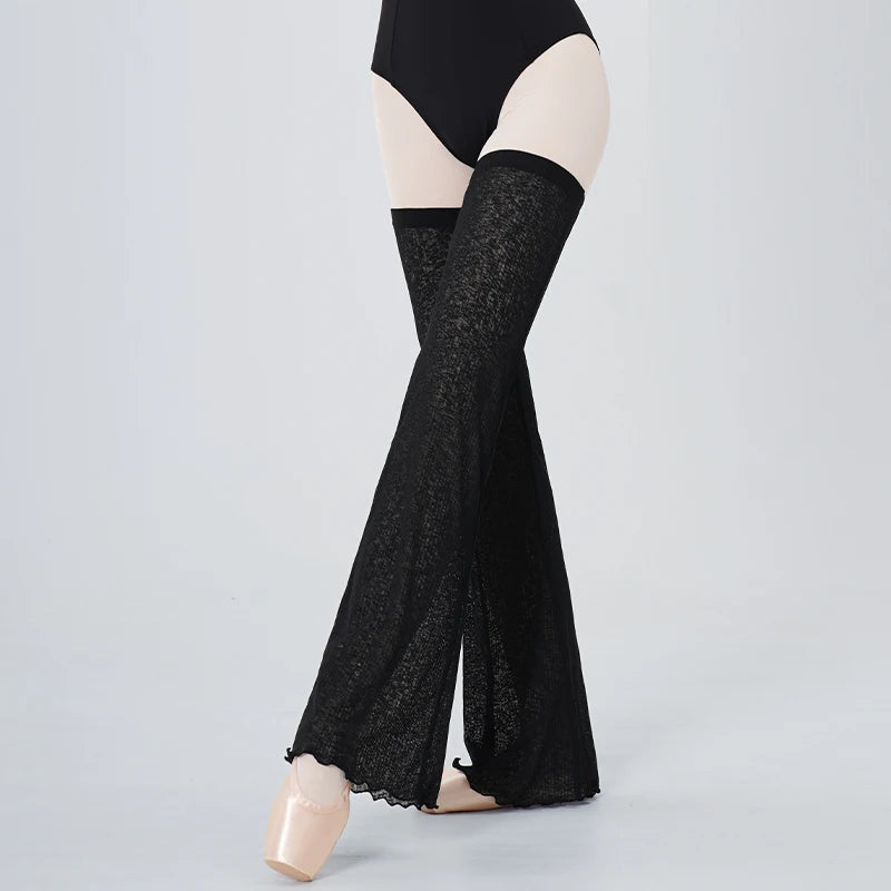 Ribbed Ballet Leg Warmers | Black & White | S-L