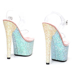 17cm Platform Pole Dance Sandals - 7 Inch High Heels