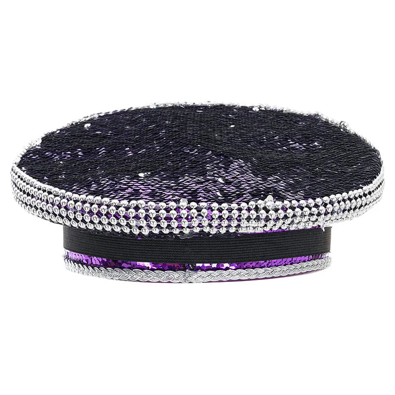 Sequin Rhinestone Military Hat | Steampunk Goggles | One Size