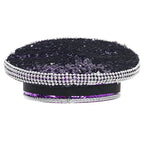 Sequin Rhinestone Military Hat | Steampunk Goggles | One Size