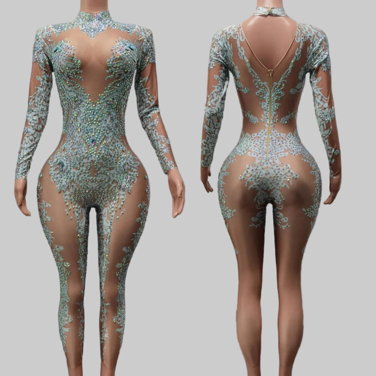 Sparkly Rhinestone Bodysuit - Performance Dancewear