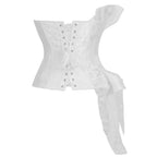Gothic Jacquard Overbust Corset | Sweetheart | Ruffle & Lace