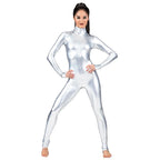 Metallic Catsuit | Long-Sleeve Performance Unitard