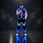 LED Robot Performance Suit | RF Color Control | 4-Hour Glow | M–4XL
