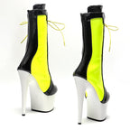 7-Inch Patent Ankle Boots - Lace-Up Dance Boots