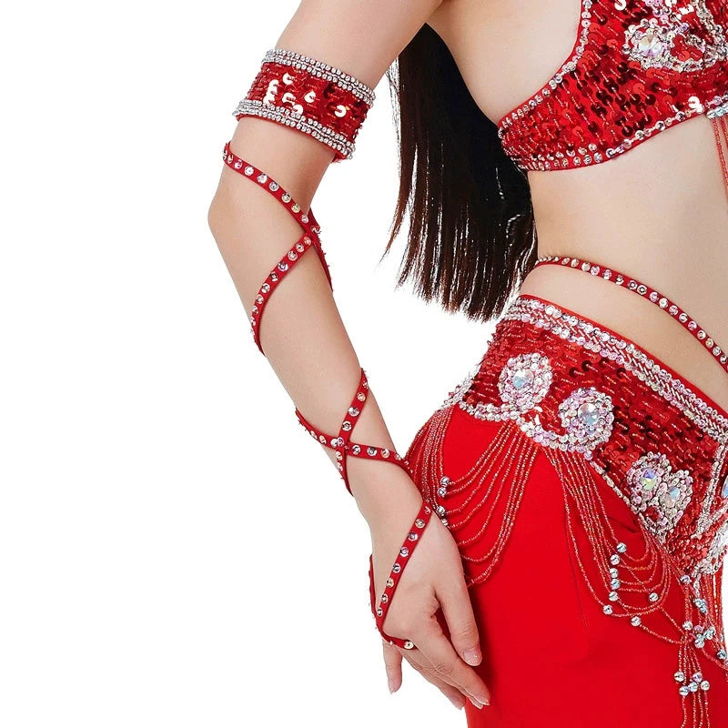 Belly Dance Arm Sleeve | Sequin Cross-Strap Armband