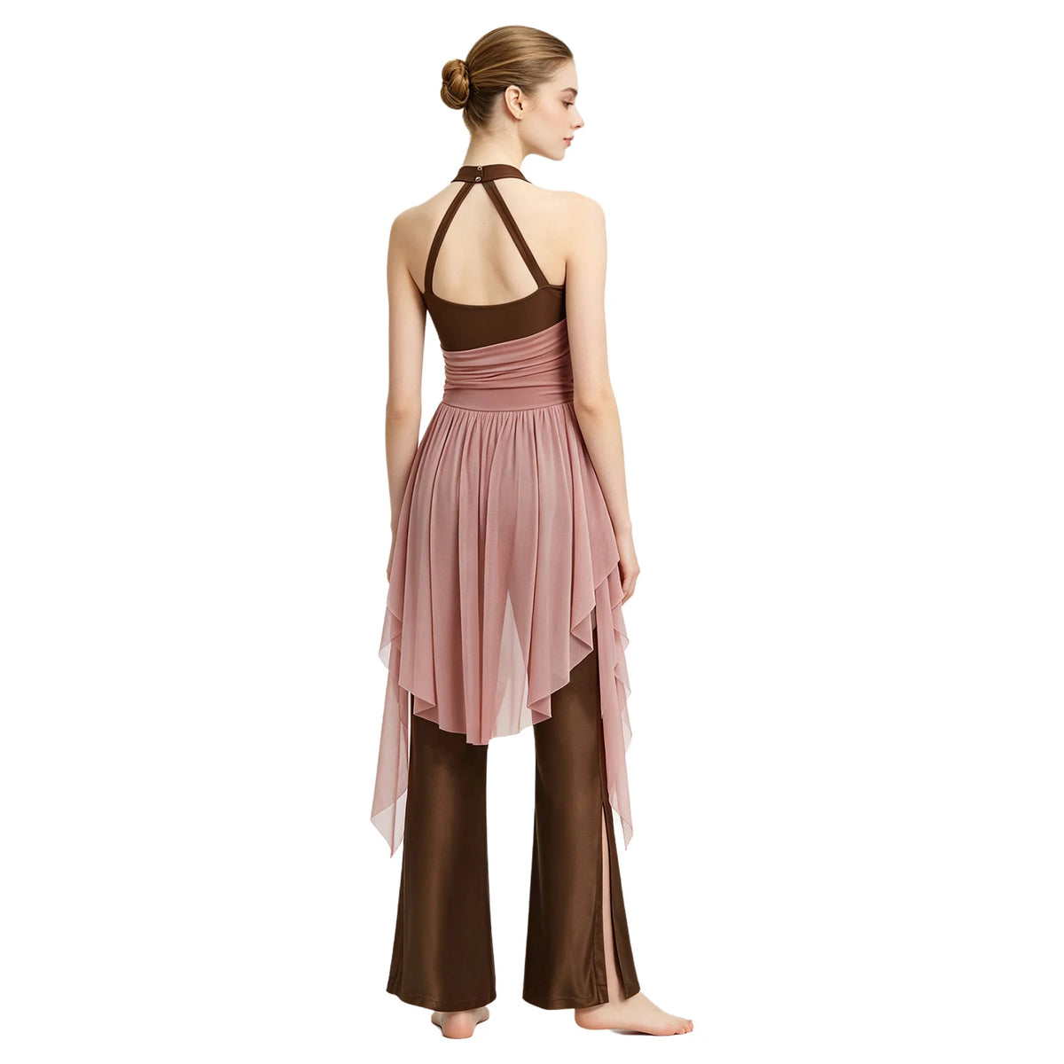 Lyrical Dance Jumpsuit | Draped Mesh