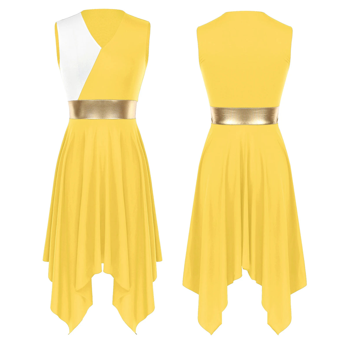 Lyrical Praise Dance Dress | Asymmetric Hem | Multi-Color