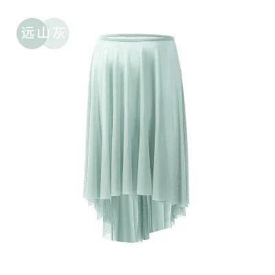 Mid-Length Mesh Ballet Skirt | Draped Tulle | One Size