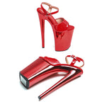 23cm Open Toe Platform Pole Dance Sandals - 9 Inch High Heels