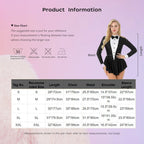 Midnight Tuxedo Ruffle Leotard Dress