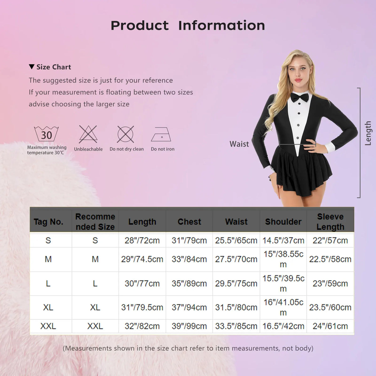 Midnight Tuxedo Ruffle Leotard Dress