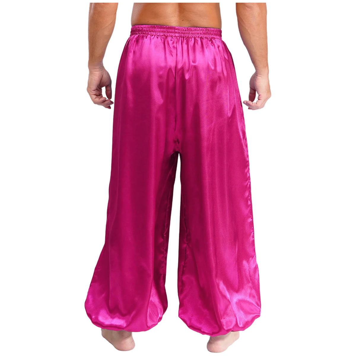Men's Satin Dance Pants | Elastic Waist | Flowy Fit
