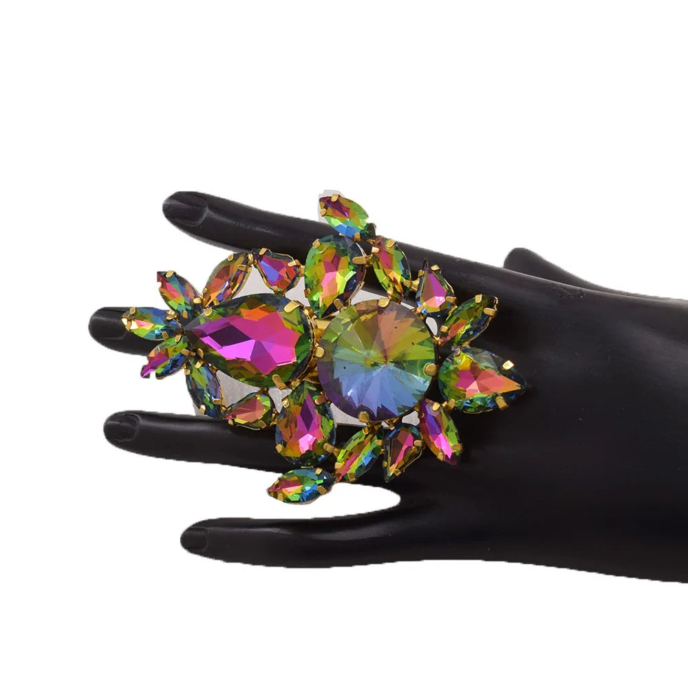 Statement Rhinestone Ring | Oversized Sparkle