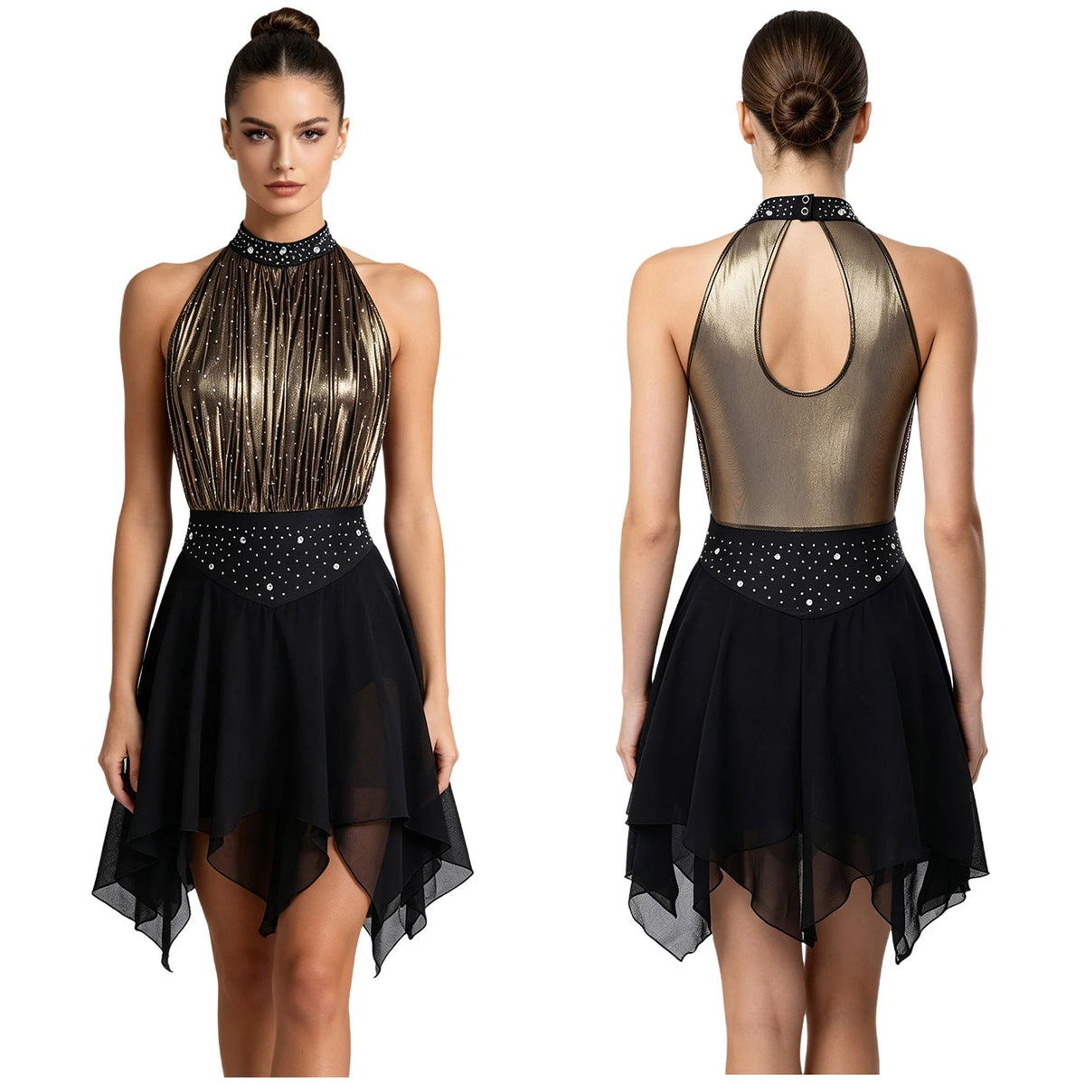 Starlight Metallic Rhinestone Lyrical Dance Dress