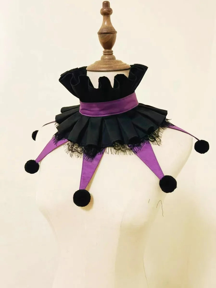 Clown Jester Collar | Colorful Ruff | Stage & Halloween