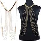 Golden Cascade Tassel Body Chain