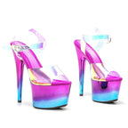 Clear Platform Pole Dance Sandals – 7-Inch High Heel Exotic Stage Shoes