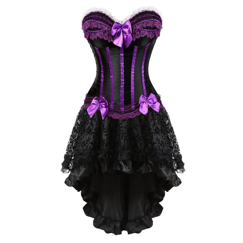 Striped Corset Dress | Lace-Up | Plus Sizes
