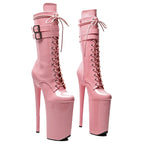 10-Inch Platform Ankle Boots - Patent Leather Stage Performance Heels