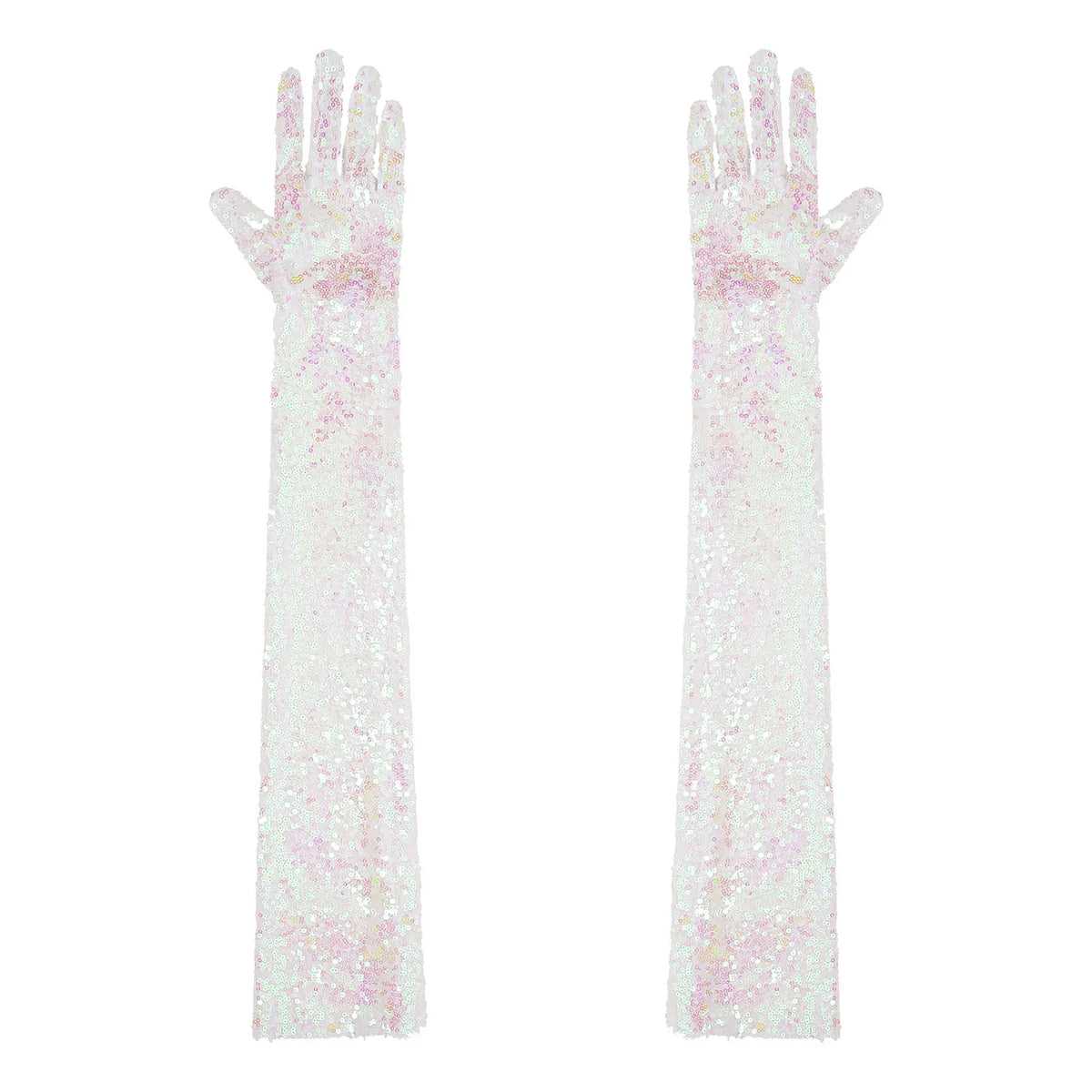 Starlight Sequin Elbow-Length Opera Gloves
