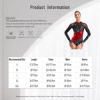 Metallic Rhinestone Leotard | Mesh Panel | Long Sleeve