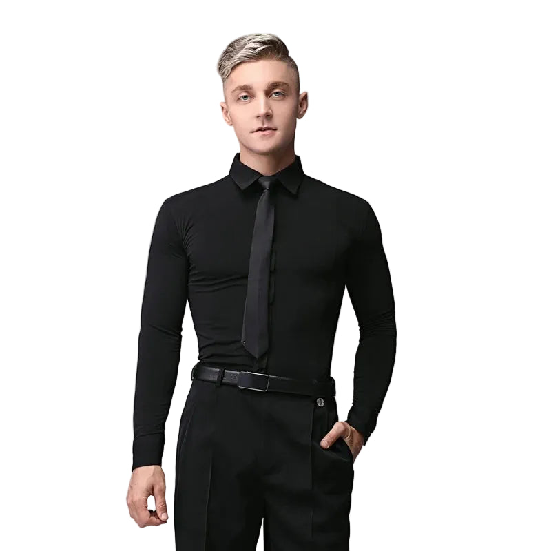 Men’s Latin Dance Top | High Neck