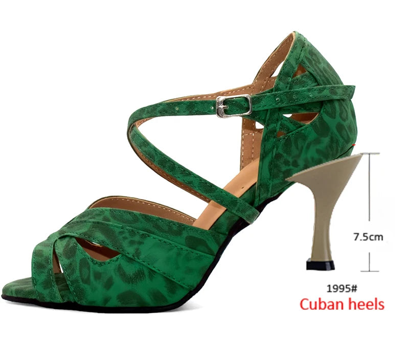 Latin Ballroom Dance Heels | Cuban Heel | Multi-Color