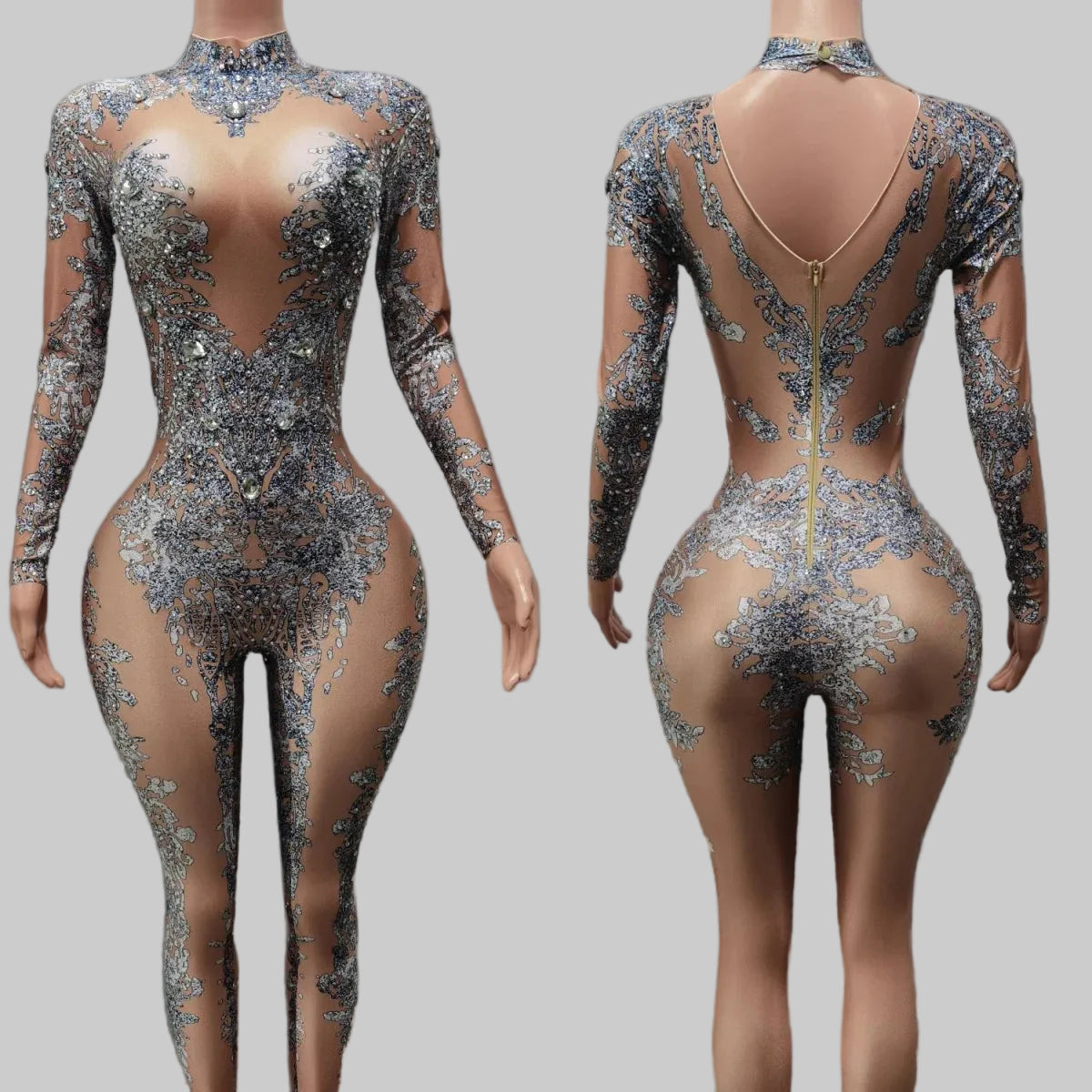 Sparkly Rhinestone Bodysuit - Performance Dancewear