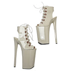 10-Inch Platform Boots with Lace-Up Front - Ankle Boots