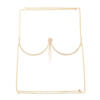 Rhinestone Body Chain | Heart & Flower | Gold & Silver