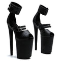 9-Inch Snake Print Open-Toe Platform Sandals - High Heel Performance Shoes