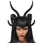 Demon Horn Headband | Twisted Ram Horns | Dark Gothic