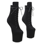 Suede Heelless Platform Ankle Boot – Exotic Stage & Pole Dance