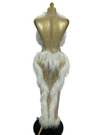 Pearl Tassel Mesh Gown | See-Through | Ankle-Length