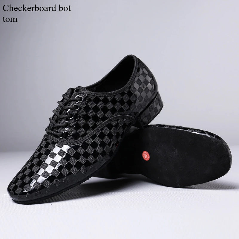 Men’s Dance Shoes | Black Checkerboard