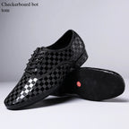 Men’s Dance Shoes | Black Checkerboard