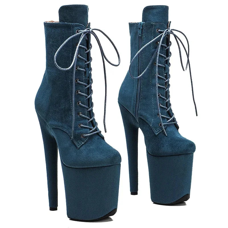 Extreme 20cm Ankle Boots - 8" Platform Pole Dance Heels
