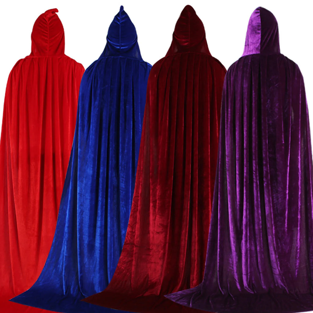 Hooded Velvet Costume Cloak