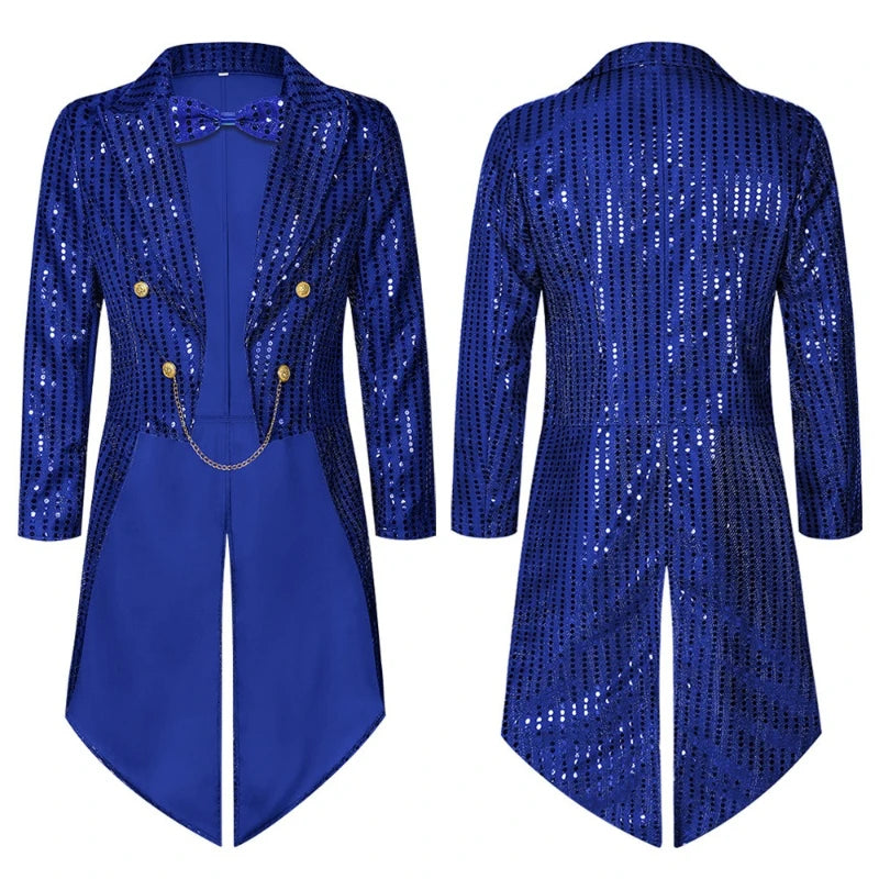 Men's Sequin Tailcoat | Longline Silhouette