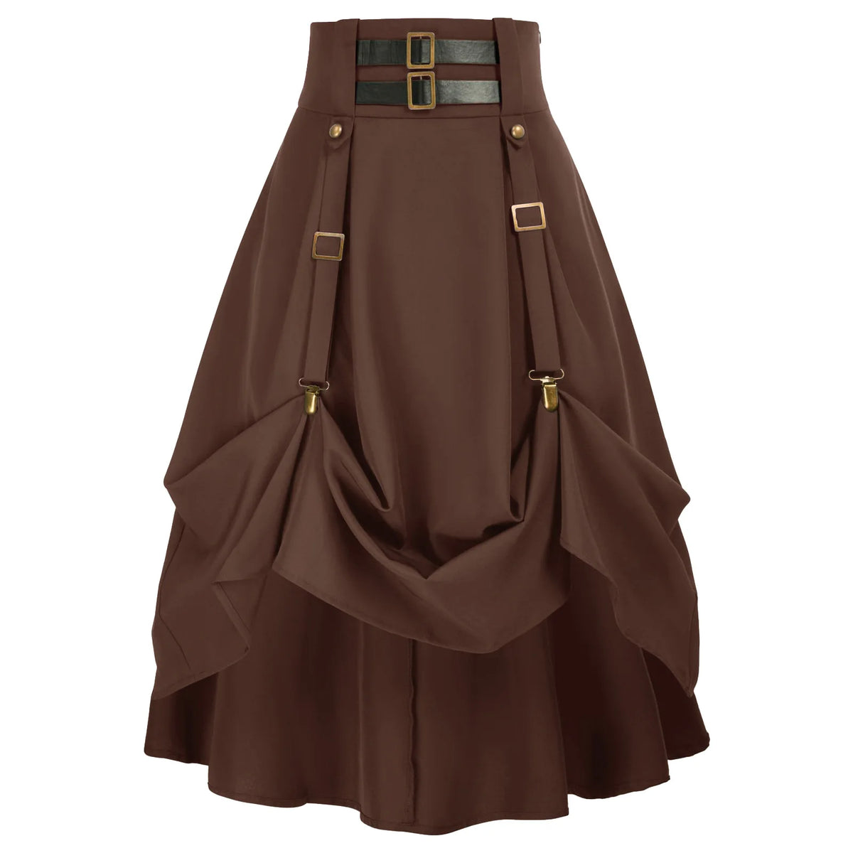 Steampunk Skirt | Draped Buckle Detail