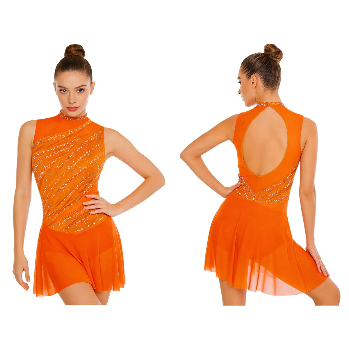 Celestial Rhinestone Keyhole Dance Dress