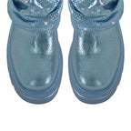 Rhinestone Fold-Over Mid-Calf Boots — Sizes 5 to 15