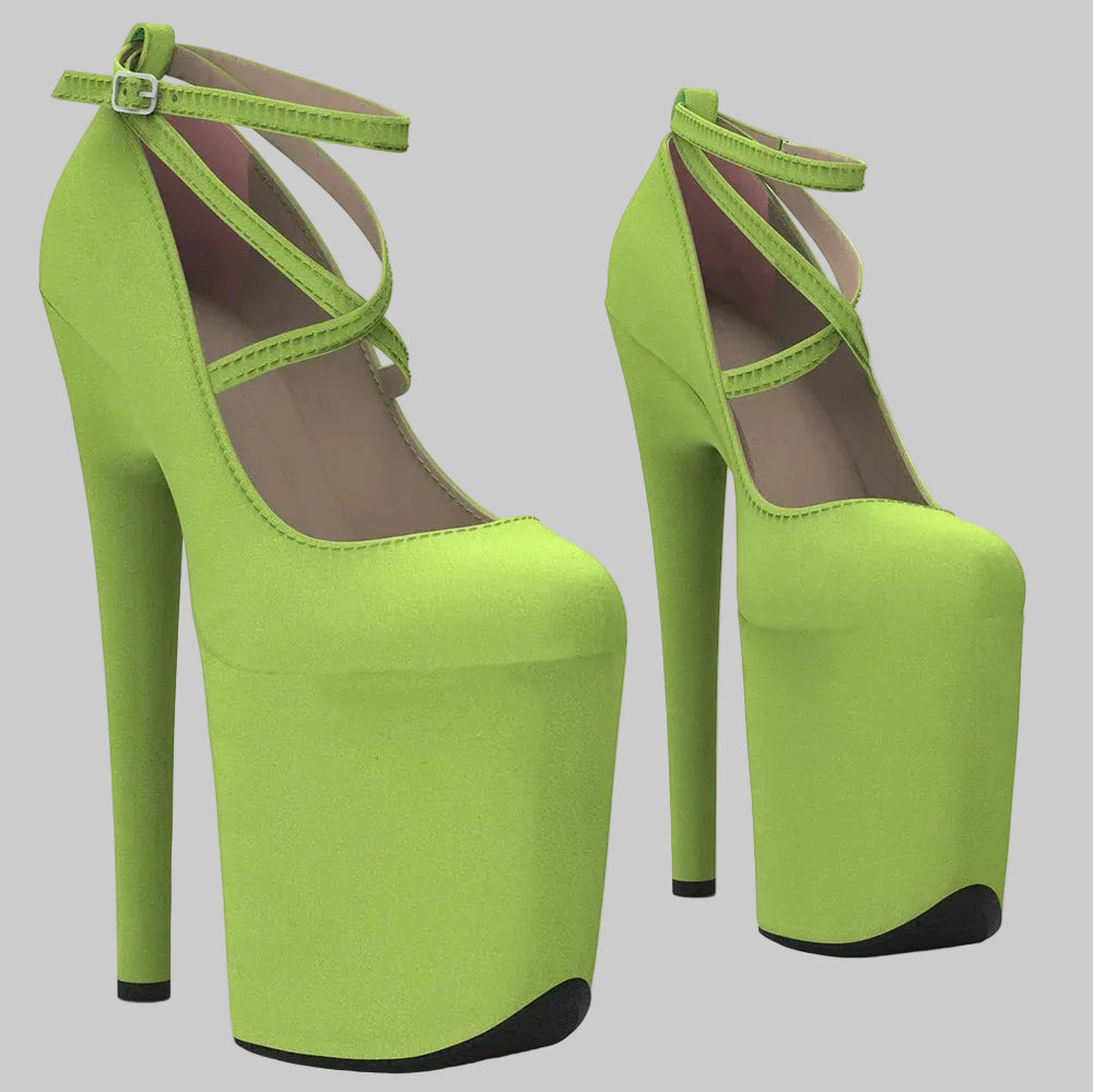 8-Inch Suede Platform Heels - Professional Pole Dance Shoes