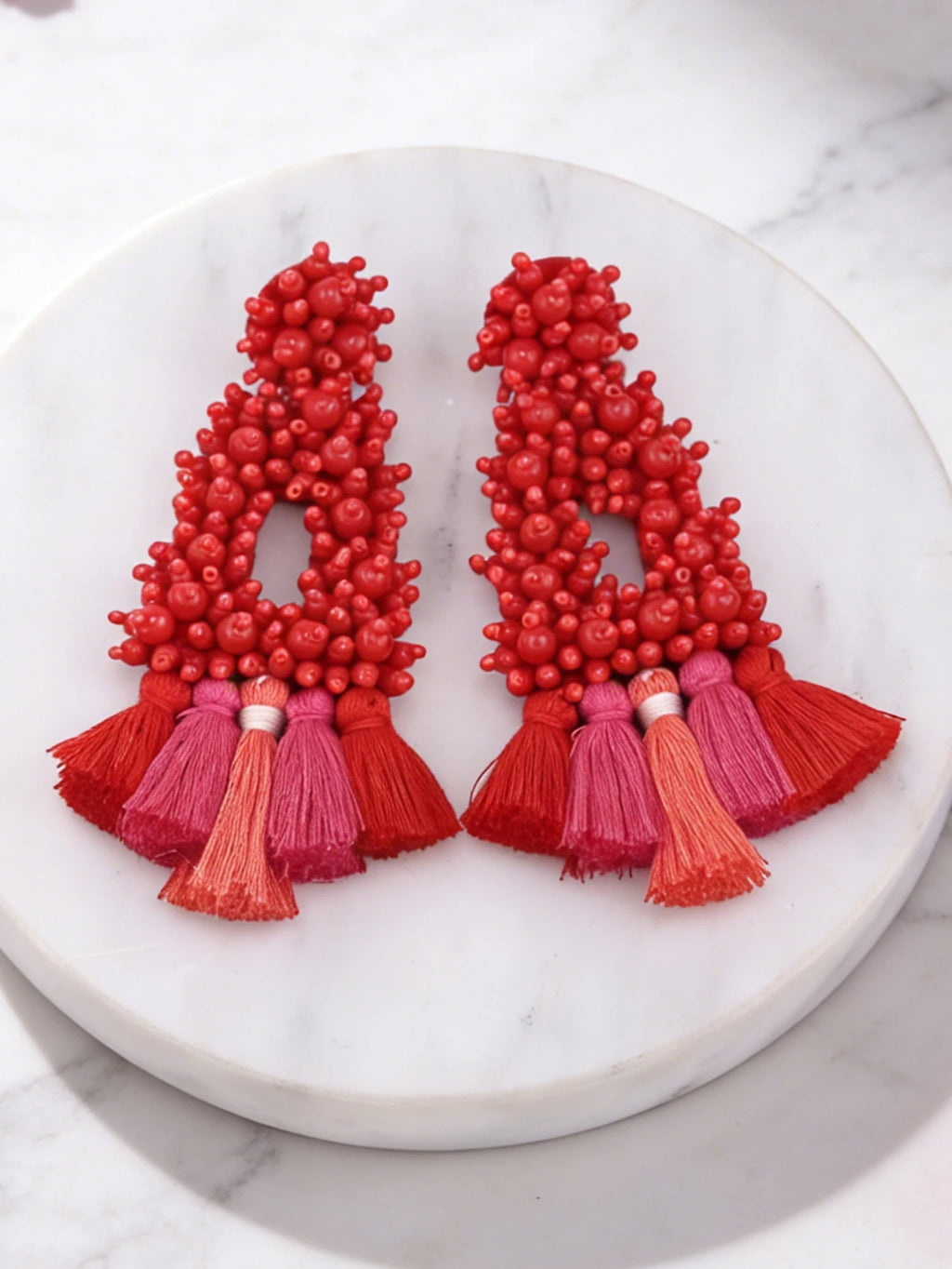 Geometric Glass Drop Earrings | Clip or Pin
