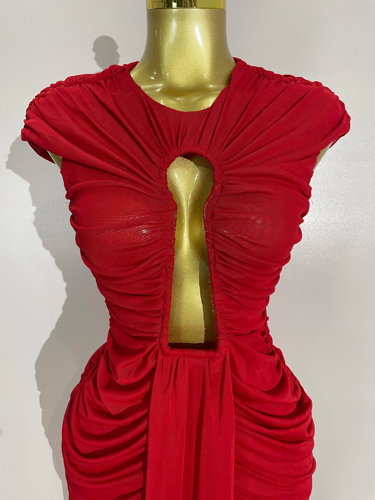 Hollow-Out Mesh Bodycon Maxi Dress | Stage & Performance