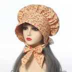 Colonial Bonnet Hat | Floral Cotton | One Size