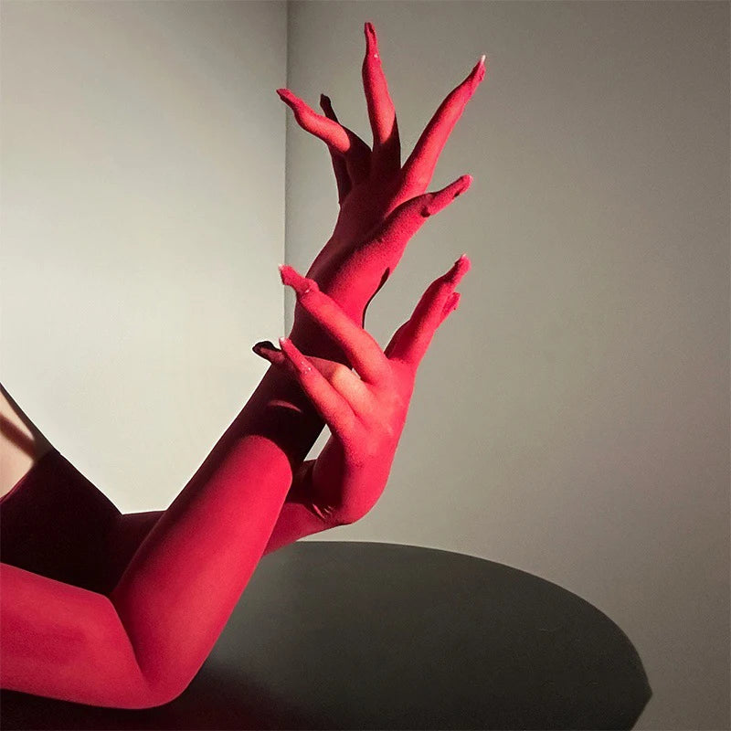 Elbow-Length Stage Gloves | Stretch Fit