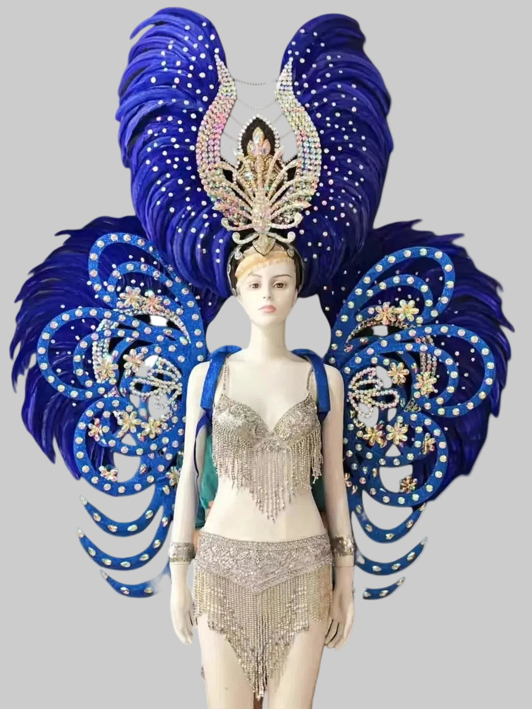Samba Feather Headdress & Wings Set - Carnival Performance Costume